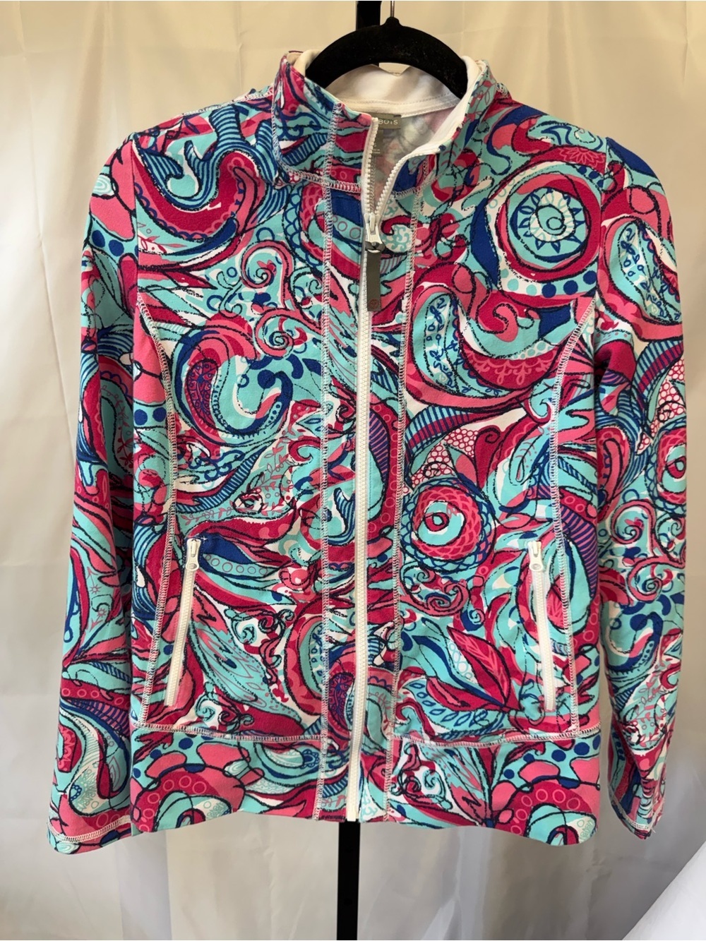 Talbots Women’s Activewear Small zip up jacket multicolor pockets T by Talbots